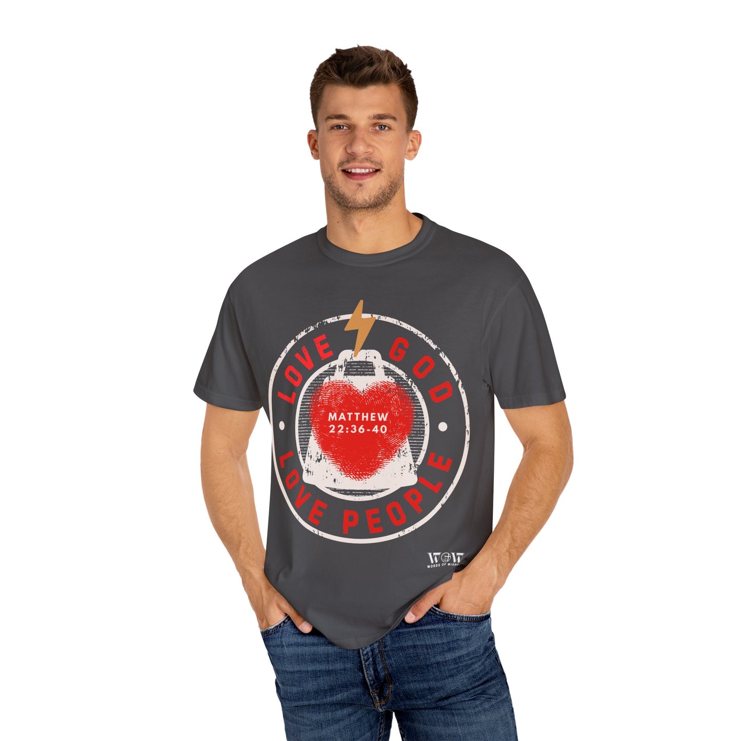 Love God Love People T-Shirt — Matthew 22:36-40 Christian Tee