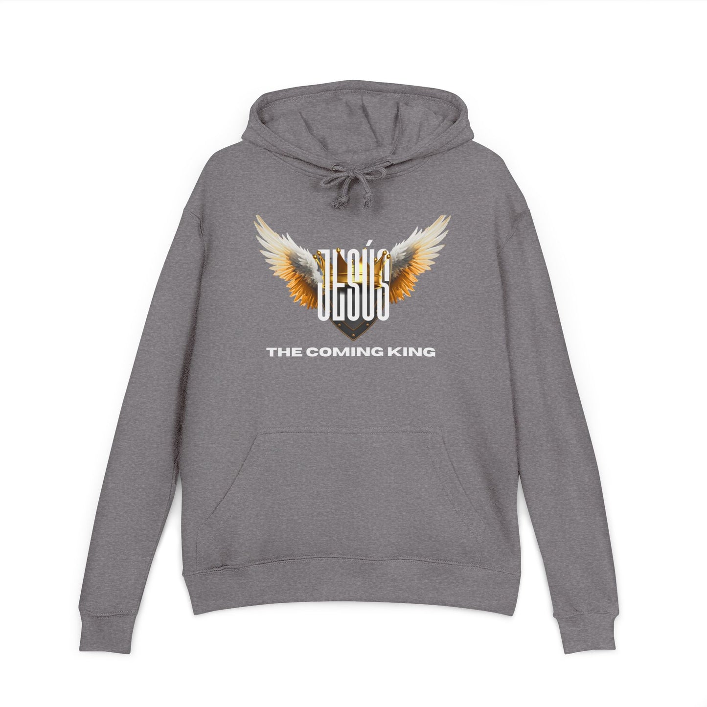 Hoodie – "Jesus The Coming King" Winged Faith Pullover-WoW Words of Wisdom