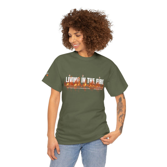Living in the Fire Tee — "LIT" Flame Graphic Shirt