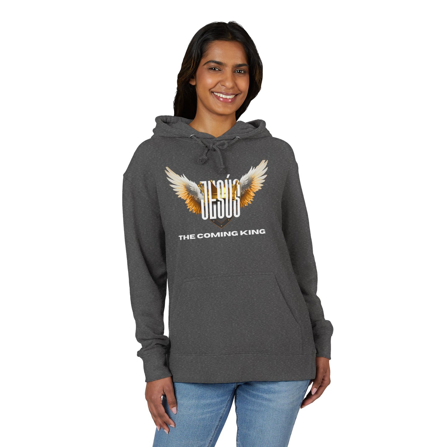 Hoodie – "Jesus The Coming King" Winged Faith Pullover-WoW Words of Wisdom