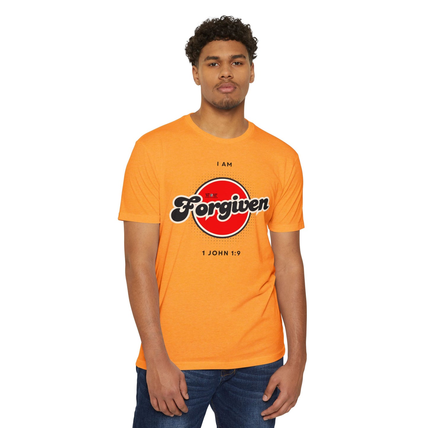 Forgiven 1 John 1:9 Christian T-Shirt — I Am Collection — Wear the Identity Heaven Spoke Over You