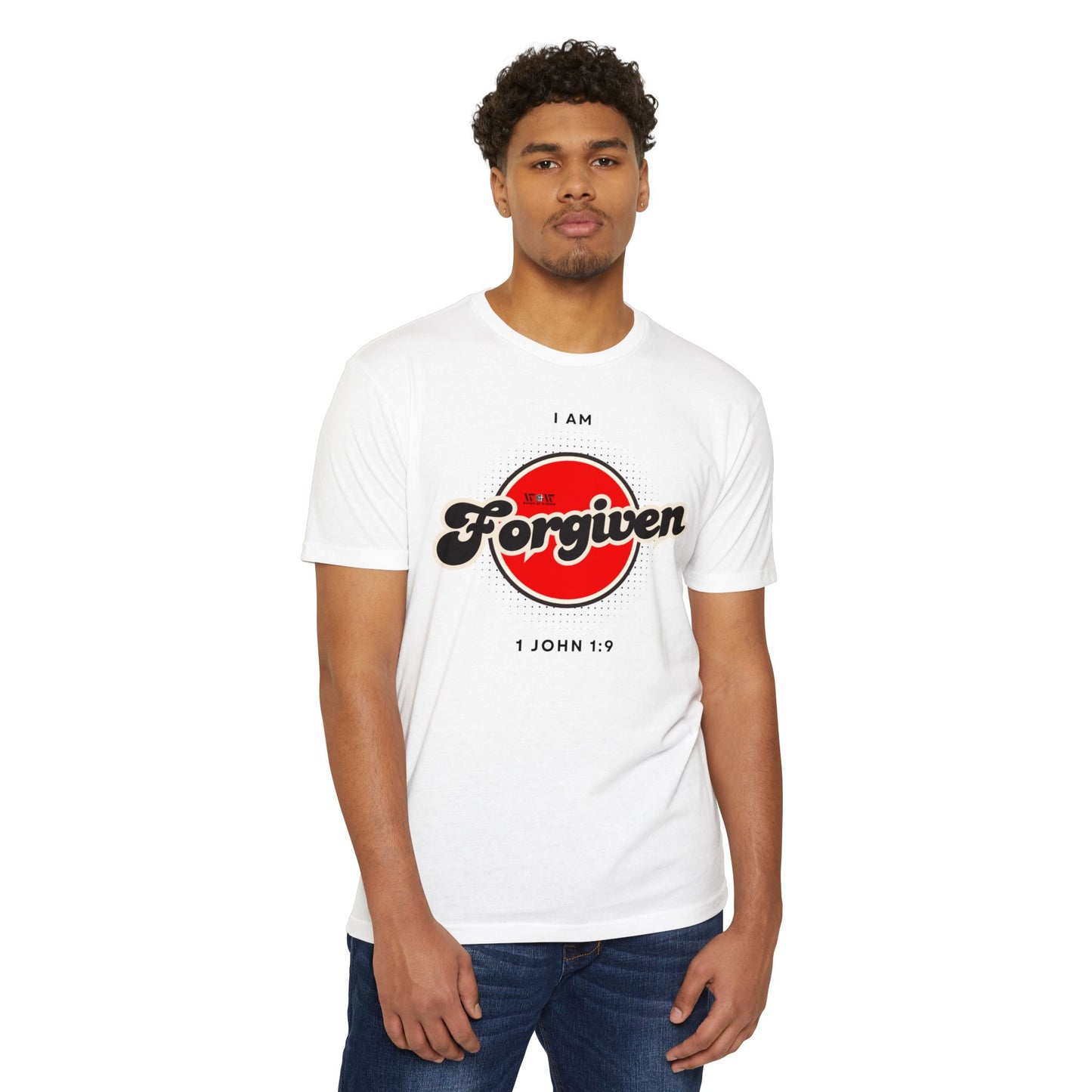 Forgiven 1 John 1:9 Christian T-Shirt — I Am Collection — Wear the Identity Heaven Spoke Over You
