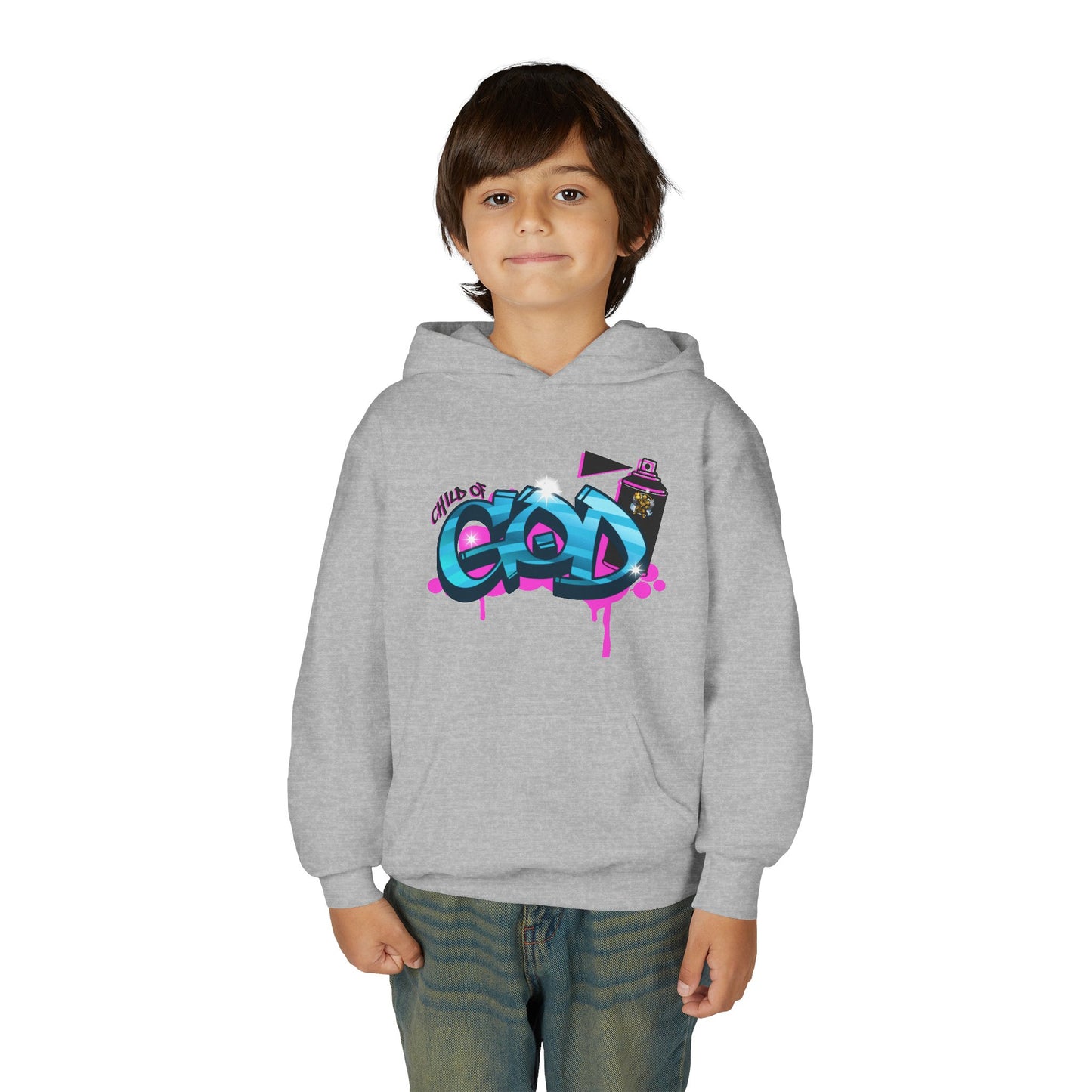 Youth Hoodie — He's a God' Colorful Graffiti Streetwear Sweatshirt