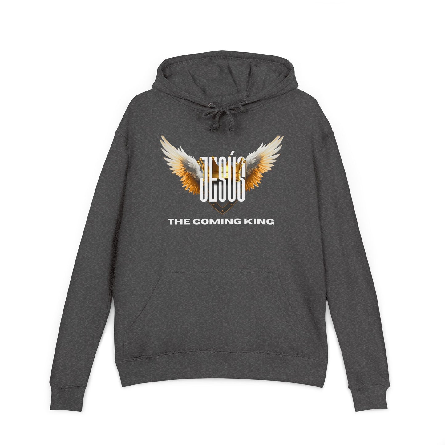 Hoodie – "Jesus The Coming King" Winged Faith Pullover-WoW Words of Wisdom