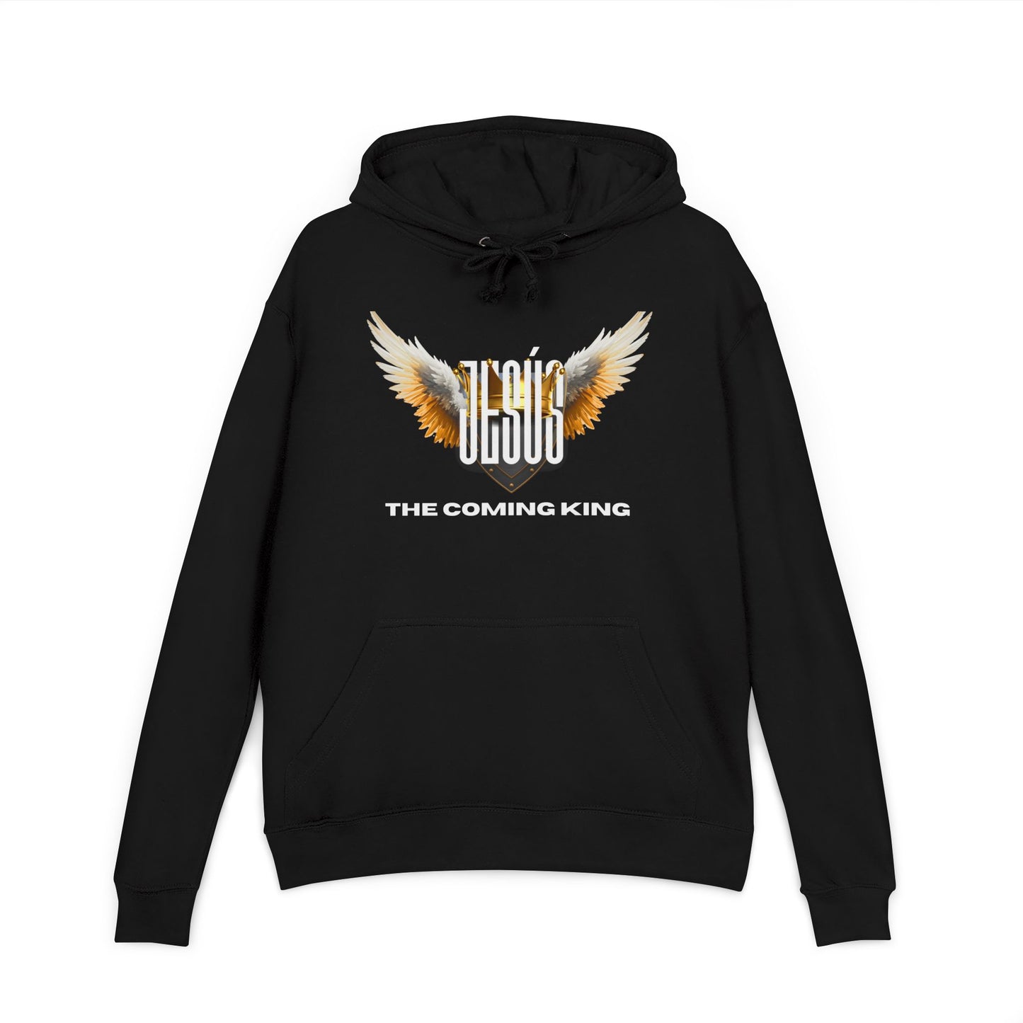 Hoodie – "Jesus The Coming King" Winged Faith Pullover-WoW Words of Wisdom
