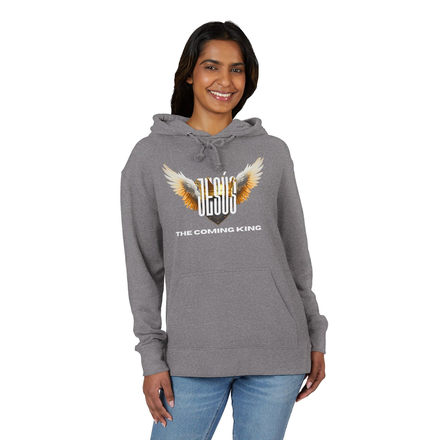 Hoodie – "Jesus The Coming King" Winged Faith Pullover-WoW Words of Wisdom