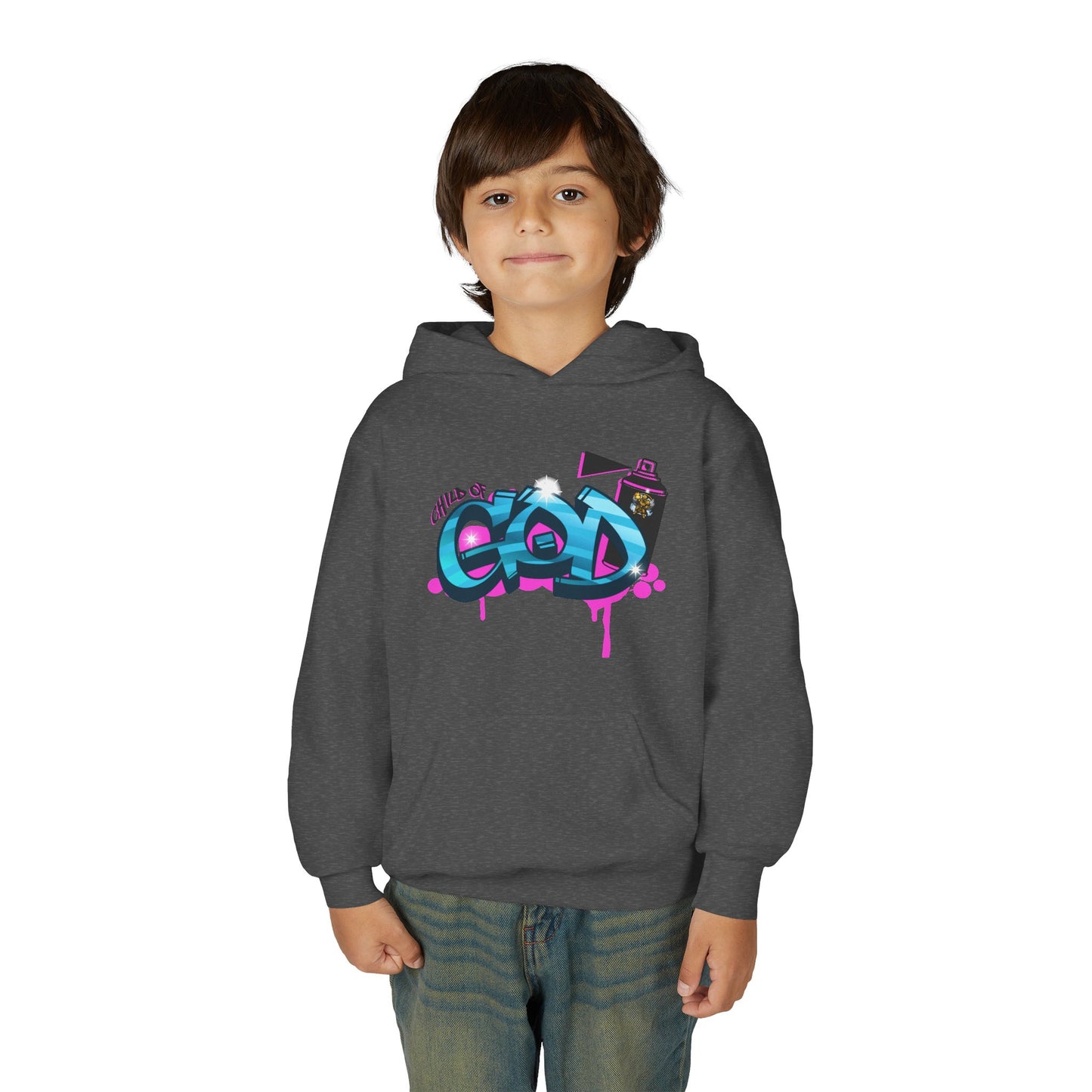 Youth Hoodie — He's a God' Colorful Graffiti Streetwear Sweatshirt