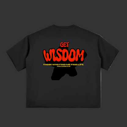 Get Wisdom Raw-Edge T-Shirt