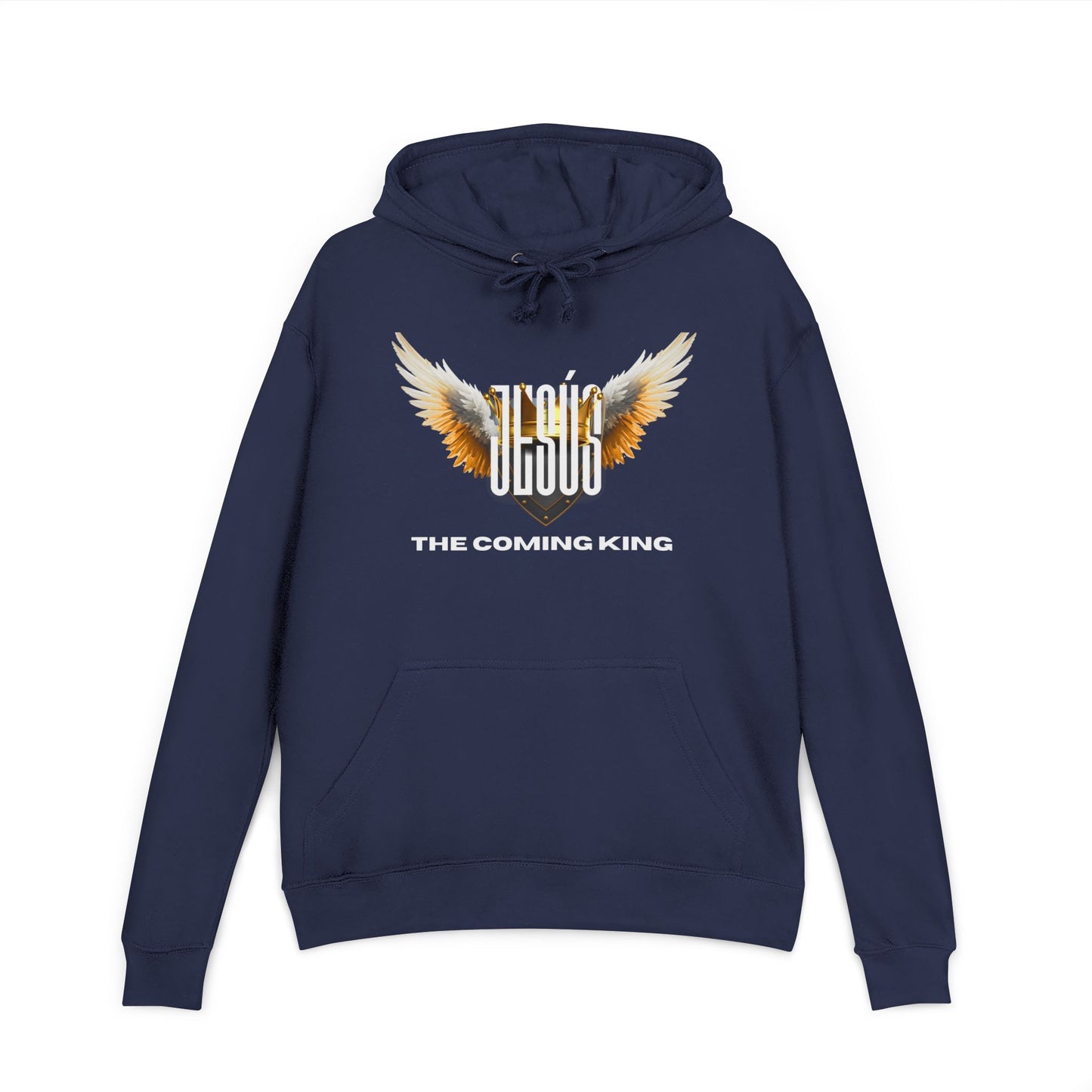 Hoodie – "Jesus The Coming King" Winged Faith Pullover-WoW Words of Wisdom