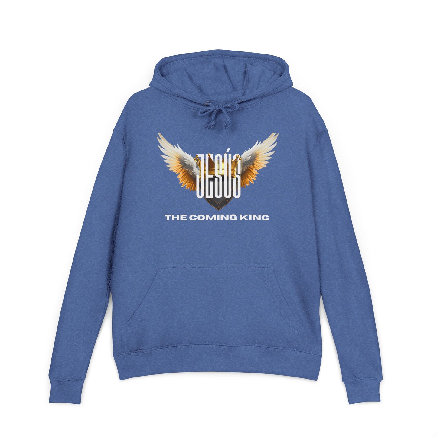 Hoodie – "Jesus The Coming King" Winged Faith Pullover-WoW Words of Wisdom