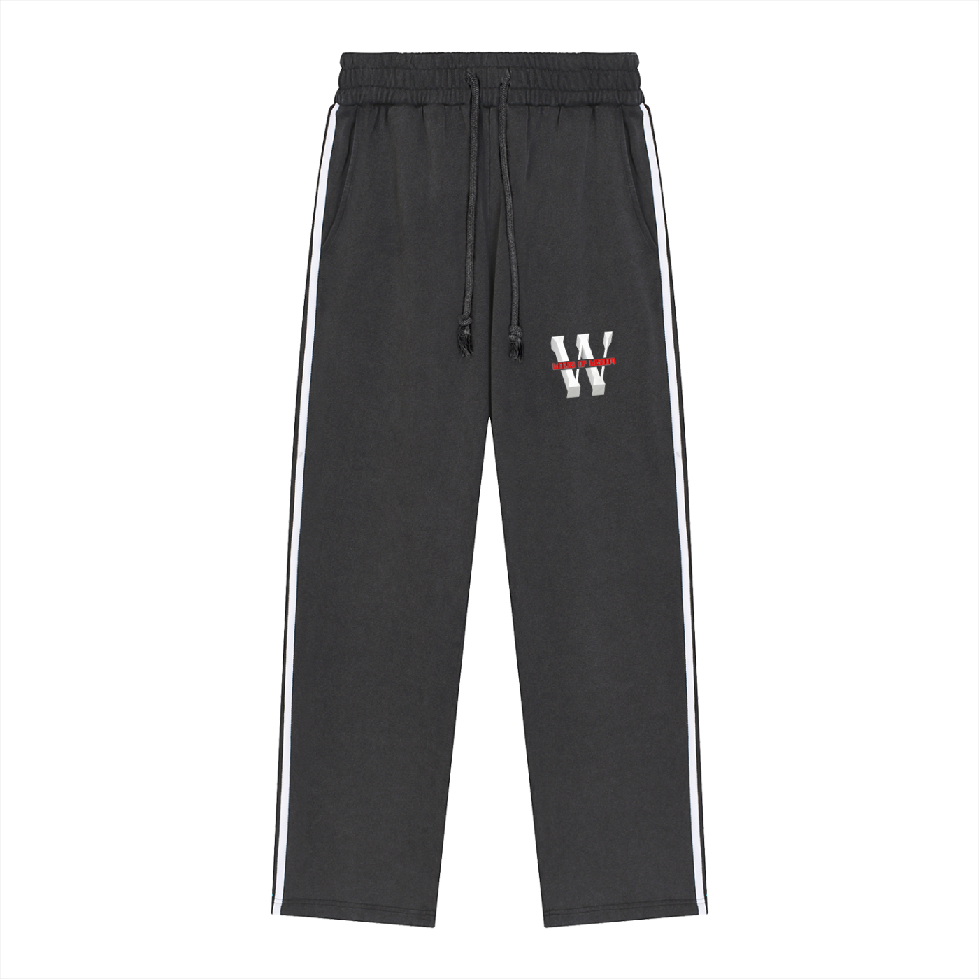 Snow Washed Contrast Tape Sweatpants