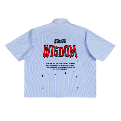 PROVERBS 1:7 Blue Button Up…