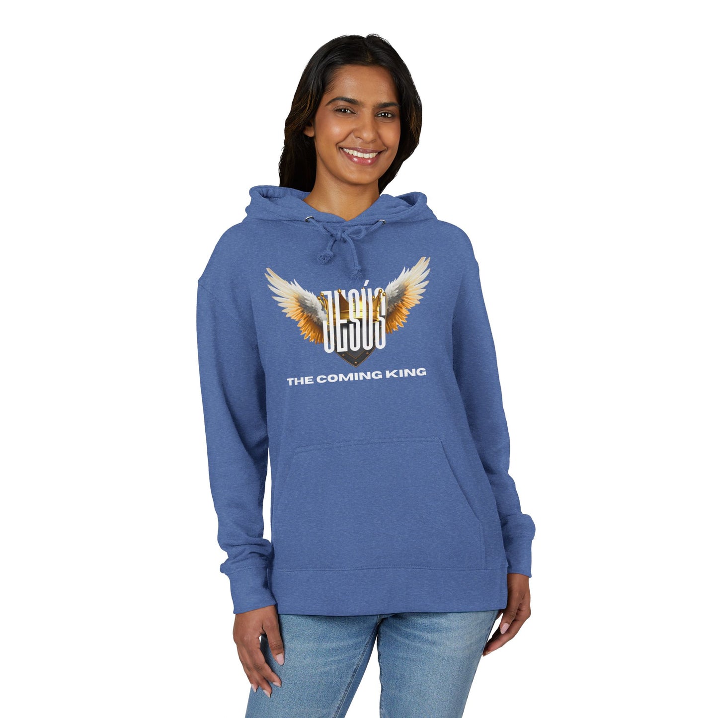 Hoodie – "Jesus The Coming King" Winged Faith Pullover-WoW Words of Wisdom