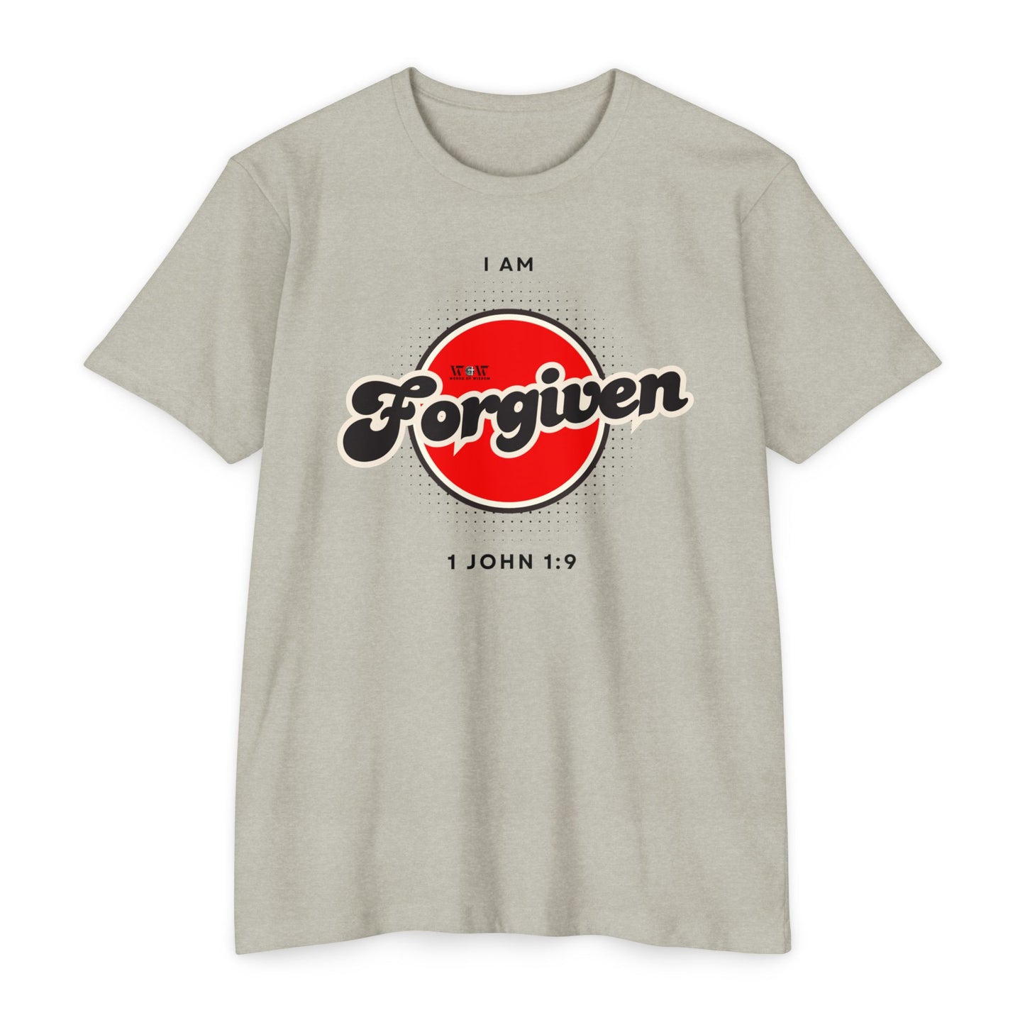 Forgiven 1 John 1:9 Christian T-Shirt — I Am Collection — Wear the Identity Heaven Spoke Over You