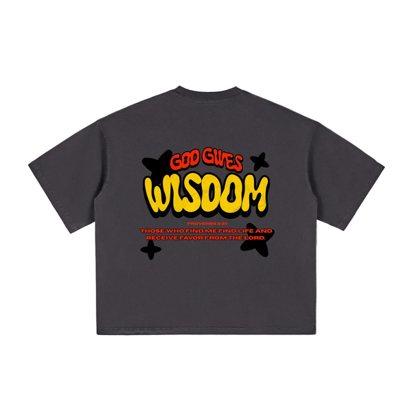 God Gives Wisdom Vintage Washed Boxy T-Shirt