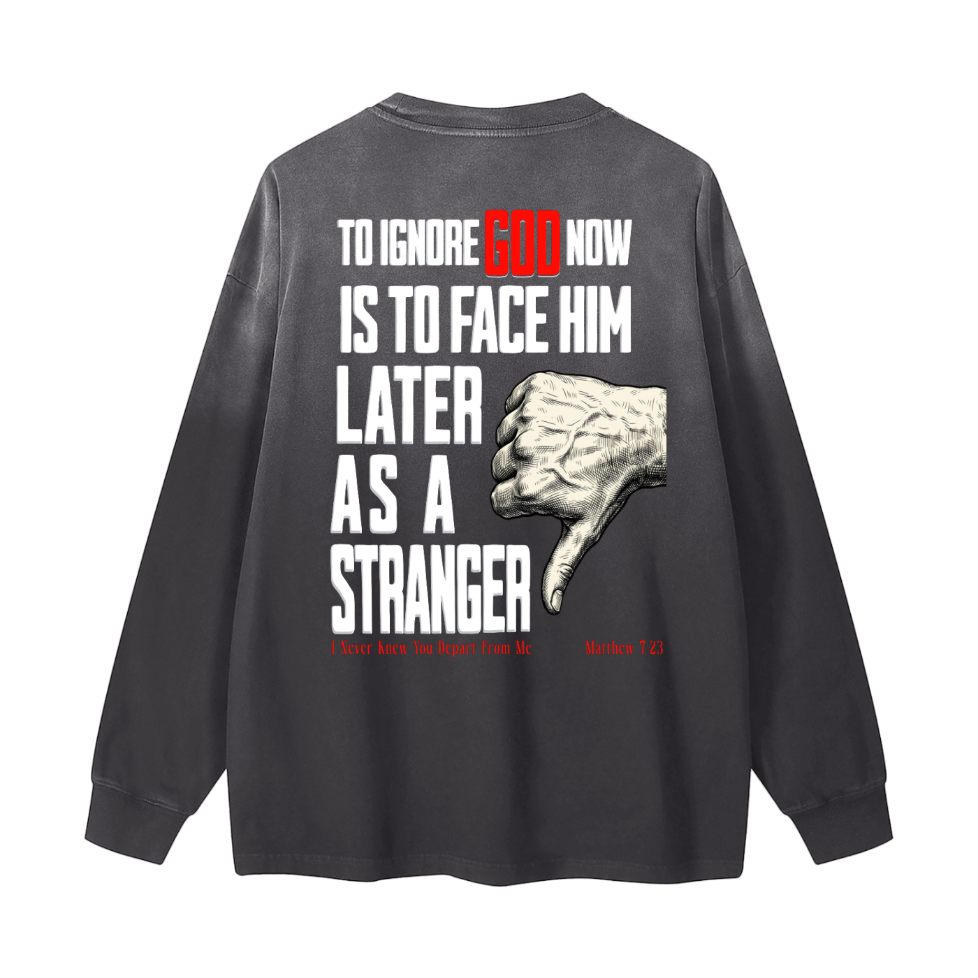 Gradient Washed Long Sleeve T-Shirt