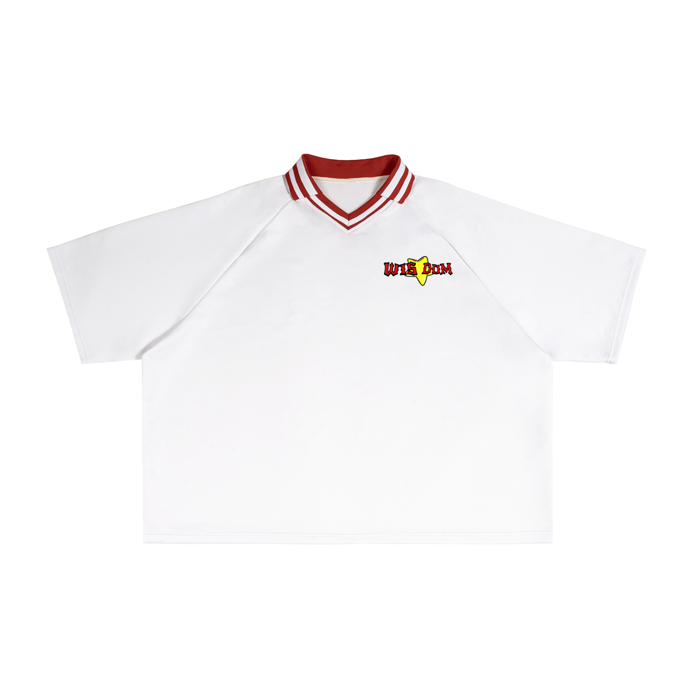 Contrast Lapel Collar Boxy T-Shirt