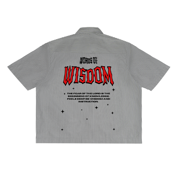 PROVERBS 1:7 Black Button Up…