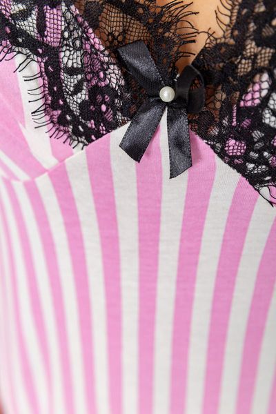 Ночная рубашка в полоску, цвет розово-белый, 219RTA-341 219RTA-341 фото