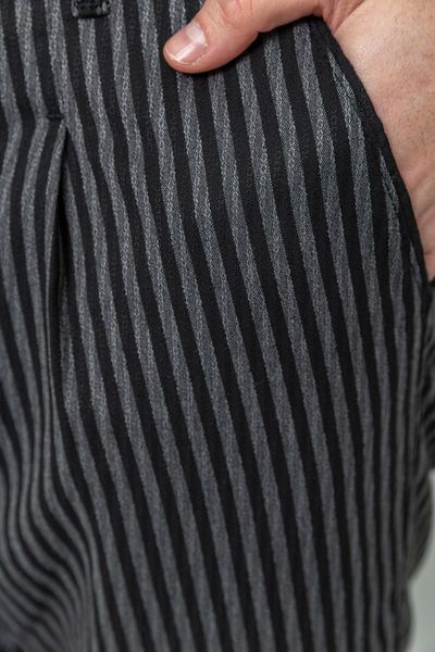 Чоловічі штани в смужку, колір сіро-чорний, 157R2007-1 157R2007-1 фото