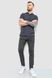 Чоловічі штани в смужку, колір сіро-чорний, 157R2007-1 157R2007-1 фото 2