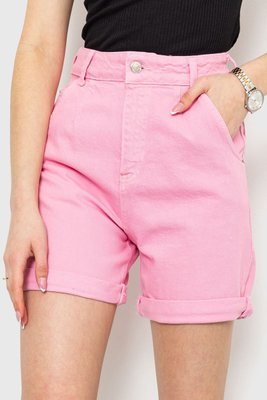 Джинсовые женские шорты, цвет розовый, 214R1035 214R1035 фото