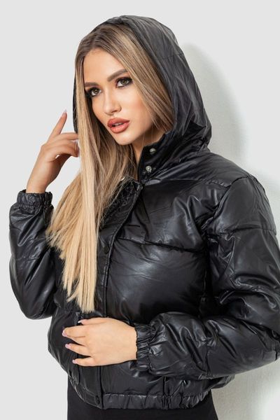 Куртка женская демисезонная экокожа, цвет черный, 214R729 214R729 фото
