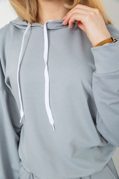 Спорт костюм женский однотонный, цвет светло-серый, 182R011-1 182R011-1 фото