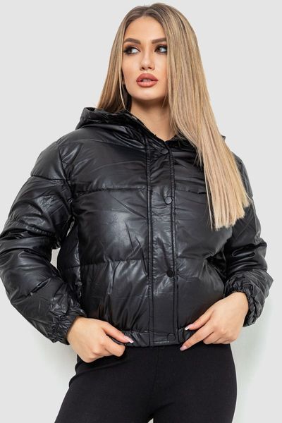 Куртка жіноча демісезонна екошкіра, колір чорний, 214R729 214R729 фото