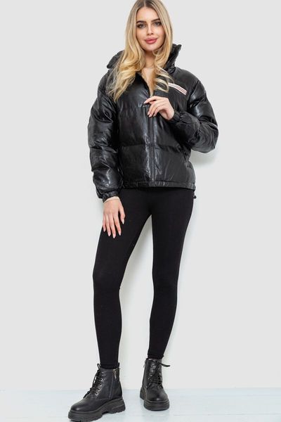 Куртка женская демисезонная экокожа, цвет черный, 243R201 243R201 фото