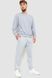 Спорт штаны мужские двухнитка, цвет светло-серый, 241R8005 241R8005 фото 2