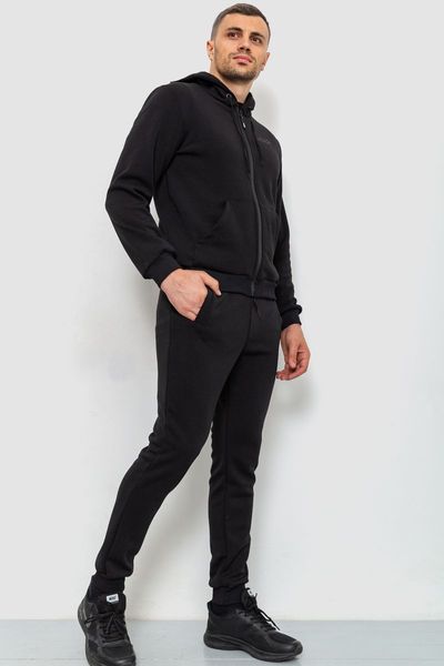 Спорт костюм чоловічий двонитка, колір чорний, 119R200-2 119R200-2 фото