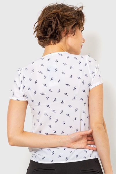 Блуза с принтом, цвет молочный, 230R112-1 230R112-1 фото