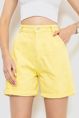Джинсовые женские шорты, цвет желтый, 214R1035 214R1035 фото