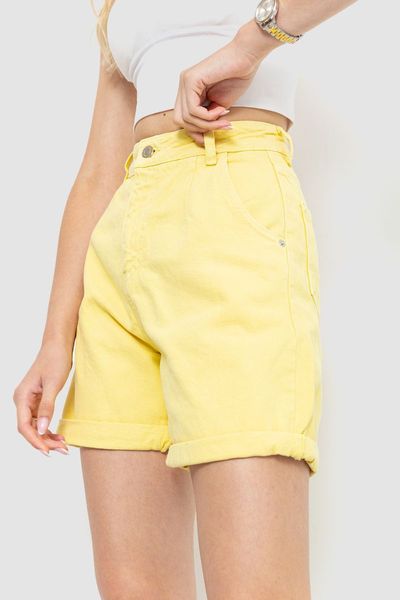 Джинсові шорти жіночі, колір жовтий, 214R1035 214R1035 фото