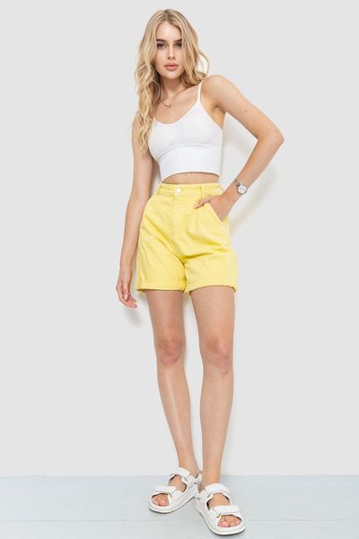 Джинсові шорти жіночі, колір жовтий, 214R1035 214R1035 фото