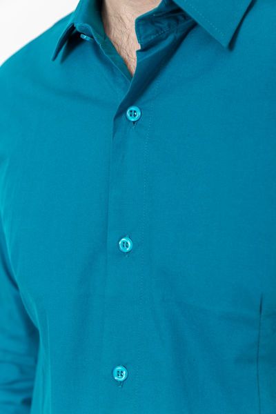 Рубашка мужская однотонная, цвет изумрудный, 214R7081 214R7081 фото