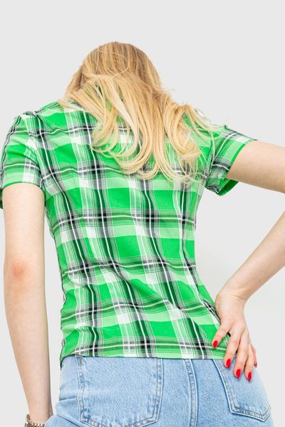 Сорочка жіноча в клітку, колір світло-зелений, 230R061-11 230R061-11 фото