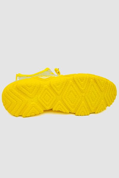 Кроссовки женские текстиль, цвет желтый, 243RD44-4 243RD44-4 фото