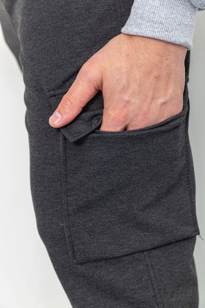 Спортивні штани чоловічі двонитка, колір темно-сірий, 241R0651-1 241R0651-1 фото