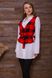 Жіноча сорочка з декором, біло-червоного кольору, 119R321 119R321 фото 4