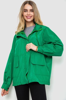 Вітровка жіноча з капюшоном, колір зелений, 177R041 177R041 фото