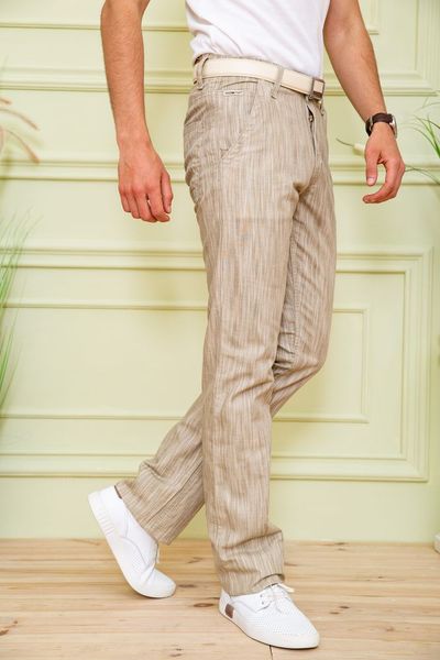 Чоловічі літні штани, вільного крою, бежевого кольору, 167R7055-1 167R7055-1 фото