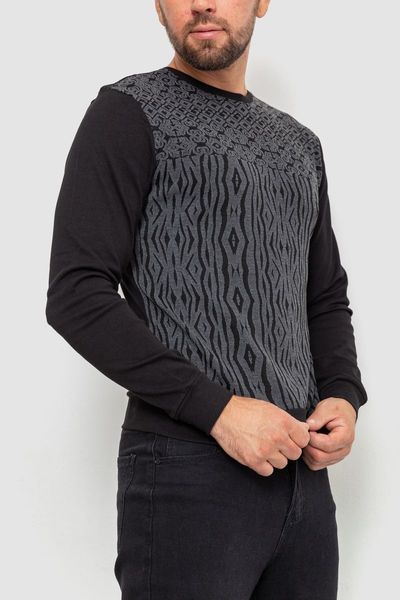 Пуловер мужской с пинтом, цвет черно-серый, 235R22266 235R22266 фото