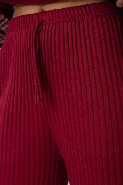 Костюм жіночий в рубчик повсякденний, колір бордовий, 238R57415 238R57415 фото