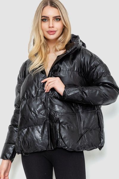 Куртка женская демисезонная экокожа, цвет черный, 243R203 243R203 фото