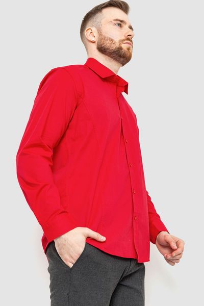 Сорочка чоловіча класична однотонна, колір червоний, 186R30 186R30 фото