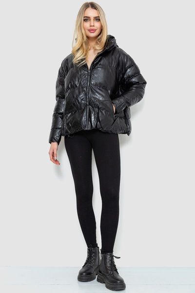 Куртка женская демисезонная экокожа, цвет черный, 243R203 243R203 фото