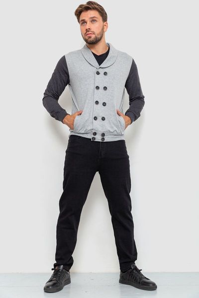 Кофта мужская на пуговицах, цвет светло-серый, 235R21831 235R21831 фото