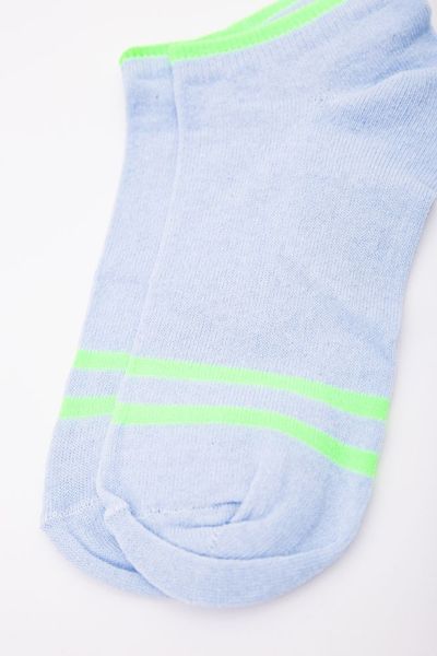 Жіночі короткі шкарпетки, блакитного кольору зі смужками, 167R221-1 167R221-1 фото